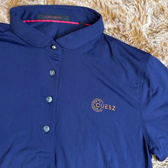 Greyson Navy Blue Polo Shirt with Logo size S - Picture 8 of 10